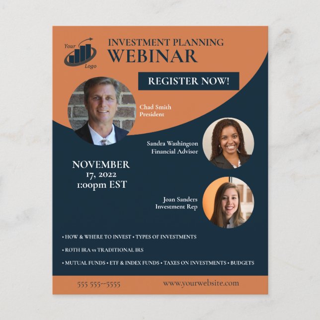 Investment Planning Webinar Flyer (Front)