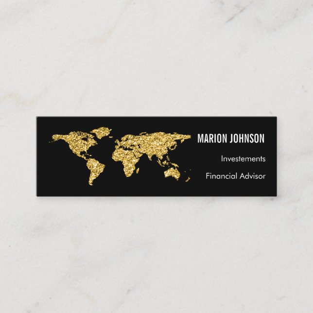 Investments Finance Advisor Analyst Mini Business Card (Front)