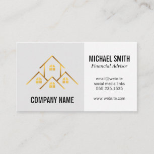 Investments   Real Estate Property Business Card