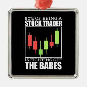 Investor A Stock Trader Is Fighting Metal Tree Decoration