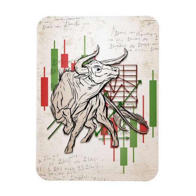 Investor Bears And Bulls Market Magnet (Vertical)