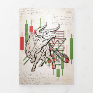 Investor Bears And Bulls Market Tri-Fold Card