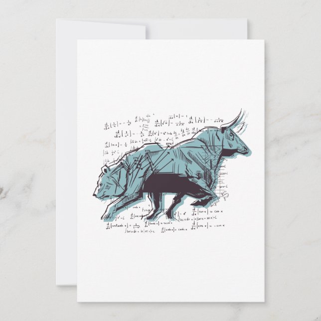 Investor Bull and Bear Market Custom Card (Front)