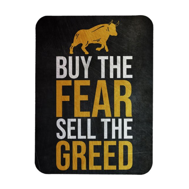 Investor Buy Fear Sell Greed Trader Magnet (Vertical)