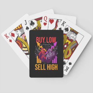 Investor Buy Low Sell High Playing Cards