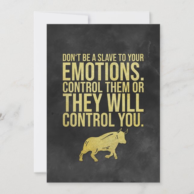 Investor Control Your Emotions Invitation (Front)