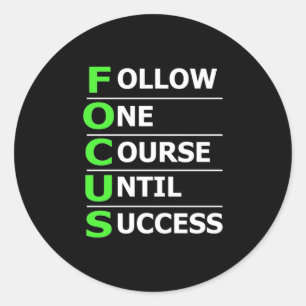 Investor Follow One Course Until Success Classic Round Sticker