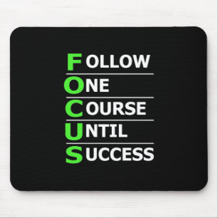Investor Follow One Course Until Success Mouse Mat