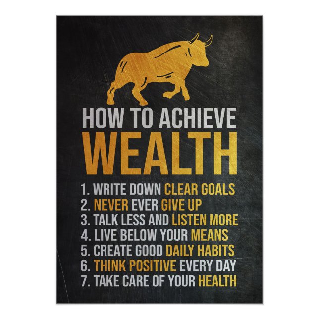 Investor How To Achieve Wealth Photo Print (Front)
