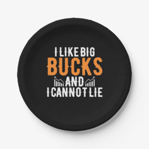 Investor I Like Big Bucks Paper Plate