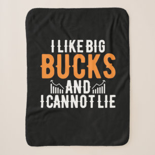 Investor I Like Big Bucks Sherpa Blanket