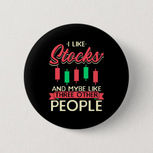Investor I Like Stocks 6 Cm Round Badge