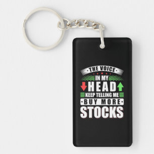 Investor In My Head Buy More Stocks Key Ring