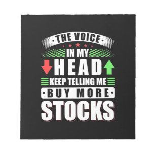 Investor In My Head Buy More Stocks Notepad