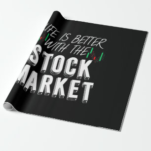 Investor Life Is Better With The Stock Market Wrapping Paper