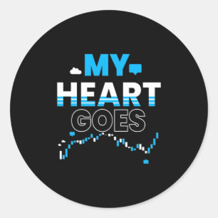 Investor My Heart Goes Chart Classic Round Sticker