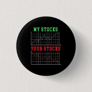 Investor My Stocks Your Stocks 3 Cm Round Badge