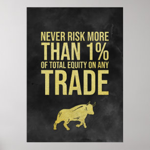 Investor Never Risk More Than 1 Percent Poster