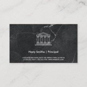 Investor   Pillar Icon   Black Marble Business Card
