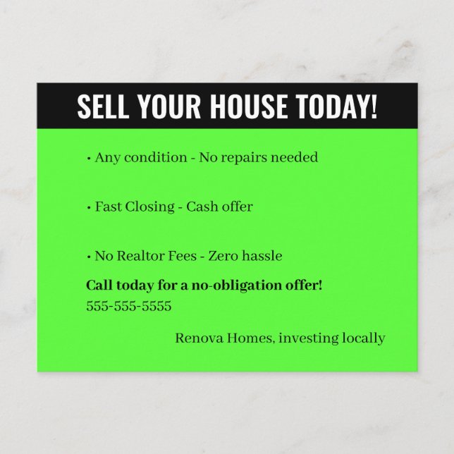 Investor Postcard (Front)