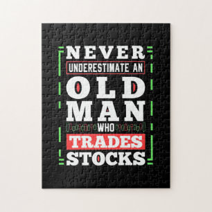 Investor Power Of A Old Man Who Trades Stocks Jigsaw Puzzle