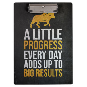 Investor Progress Big Results Clipboard