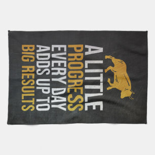 Investor Progress Big Results Tea Towel
