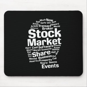 Investor Stock Market Words Head Mouse Mat