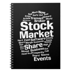 Investor Stock Market Words Head Notebook