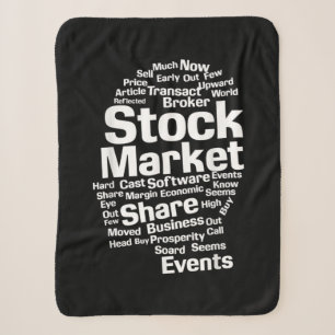 Investor Stock Market Words Head Sherpa Blanket
