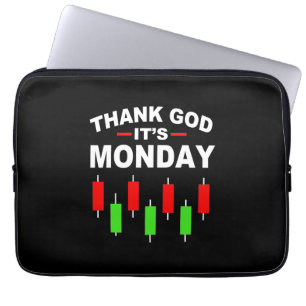 Investor Thank God It Is Monday Laptop Sleeve