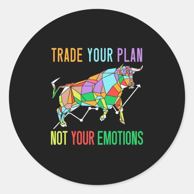 Investor Trade Your Plan Classic Round Sticker (Front)