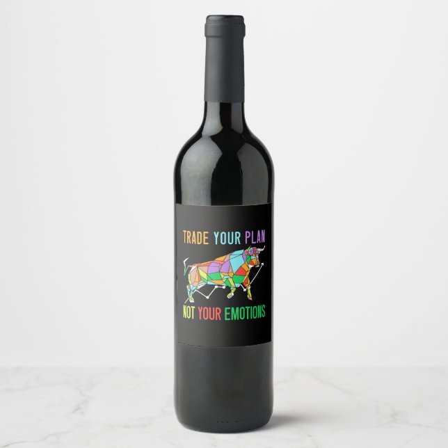 Investor Trade Your Plan Wine Label (Front)