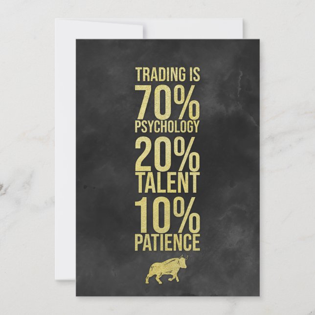Investor Trading Talent Patience Thank You Card (Front)