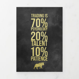 Investor Trading Talent Patience Tri-Fold Card