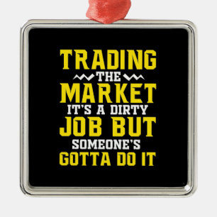 Investor Trading The Market Metal Tree Decoration