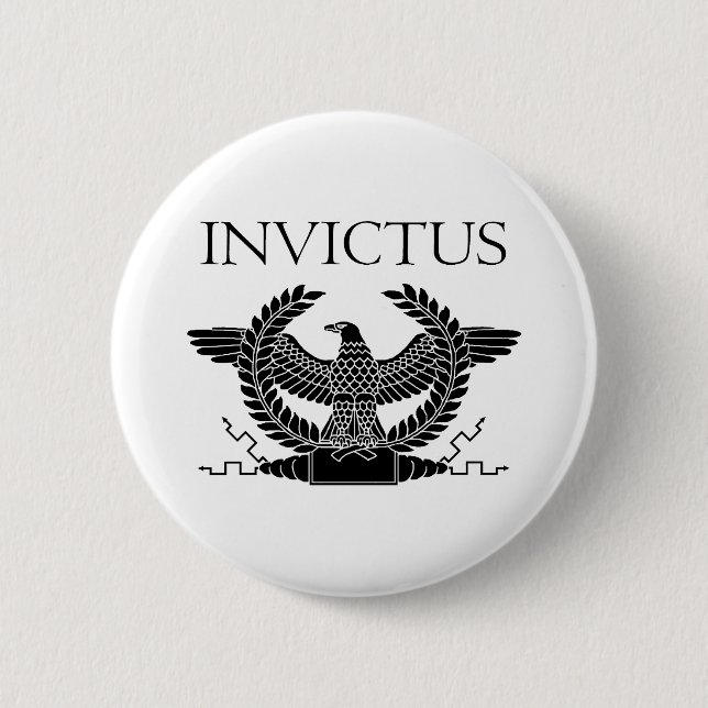 Invictus Black Eagle 6 Cm Round Badge (Front)