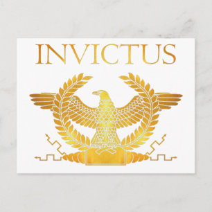 invictus golden eagle logo postcard