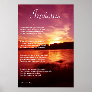Invictus ~ Inspirational Poem Poster
