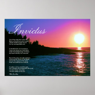 Invictus ~ Inspirational Poem. Poster