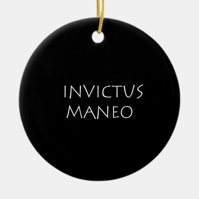 Invictus maneo ceramic tree decoration (Front)