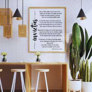 Invictus Poem by William Ernest Henley Poster