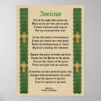 Invictus, Victorian poem Celtic Knots and crosses