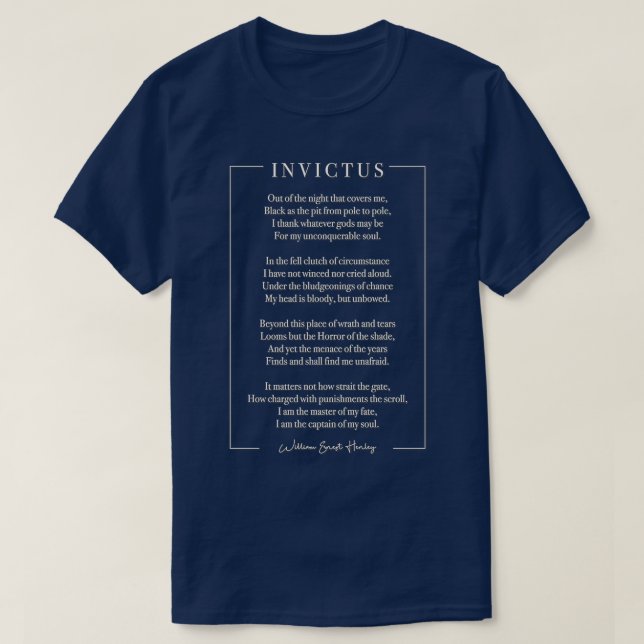 Invictus white T-Shirt (Design Front)