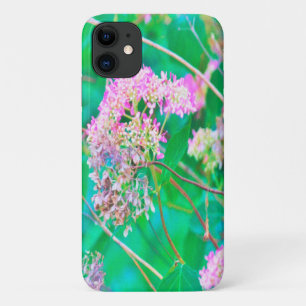 Invincibelle Spirit Hot Pink Hydrangeas on Aqua iPhone 11 Case