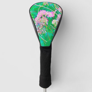 Invincibelle Spirit Hot Pink Hydrangeas on Aqua Golf Head Cover