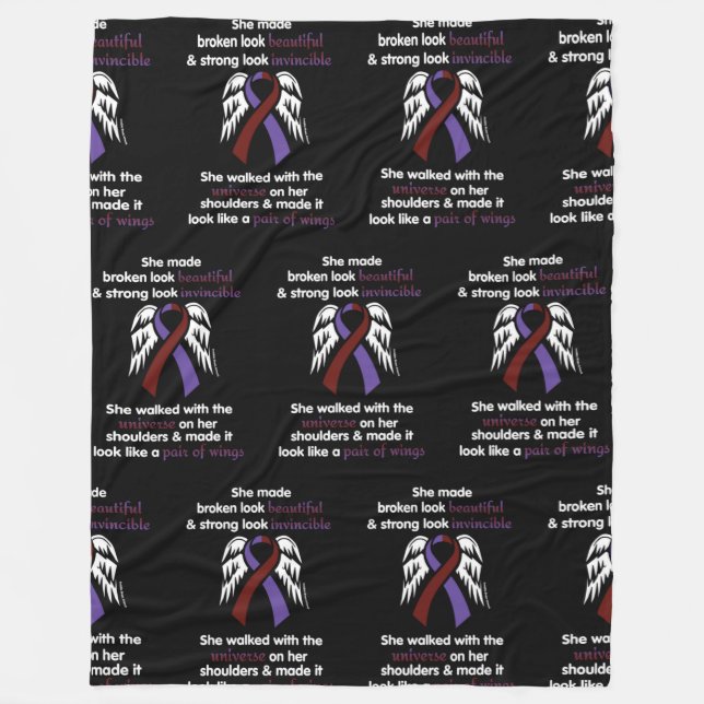 INVINCIBLE...Arachnoiditis Fleece Blanket (Front)