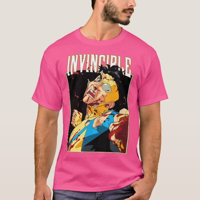 Invincible Battle Damaged Mark family friends T-Shirt (Front)