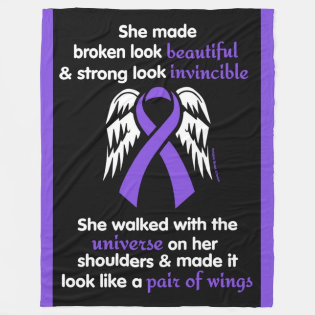 INVINCIBLE...Epilepsy Fleece Blanket (Front)