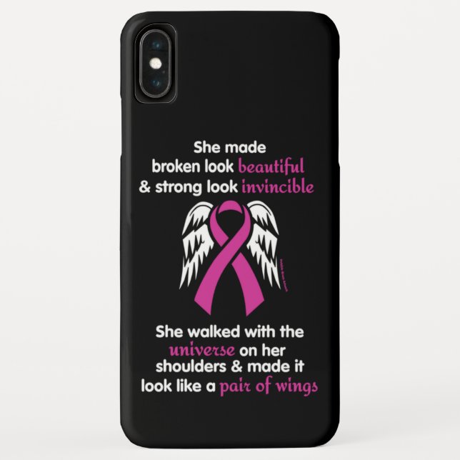 Invincible/Her...Breast Cancer Case-Mate iPhone Case (Back)